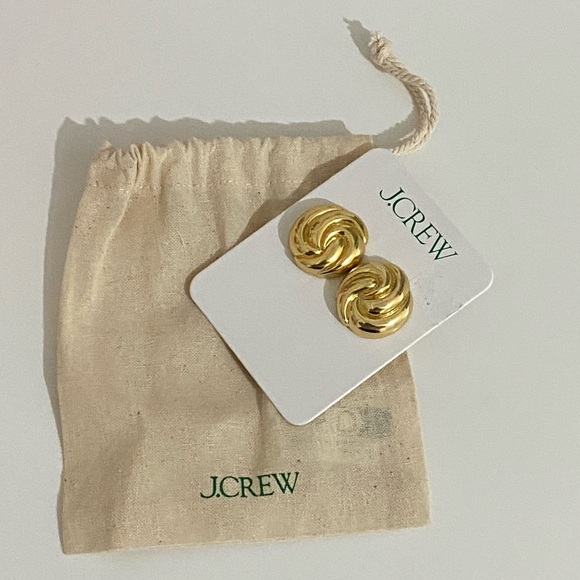 J. Crew Jewelry - J. Crew Gold Swirl Earrings